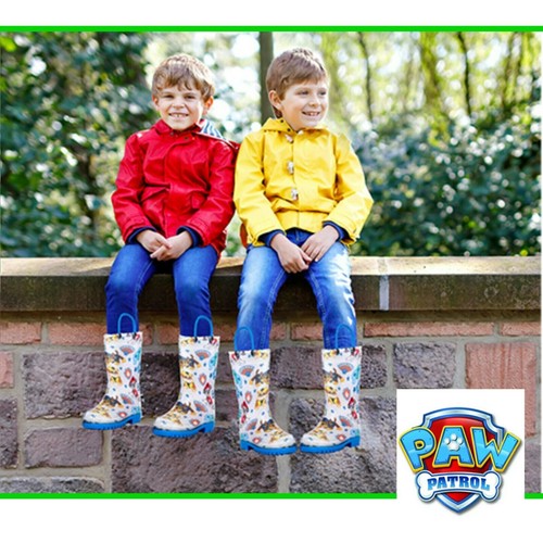 Paw Patrol niños Carácter Impreso Impermeable Mangos Fácil de Poner PVC Botas de Lluvia - Imagen 5 de 9