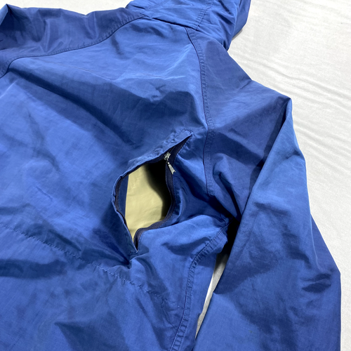VINTAGE Woolrich Jacket Mens Small Blue Hooded Nylon Lined Mountain Parka * - Picture 5 of 13