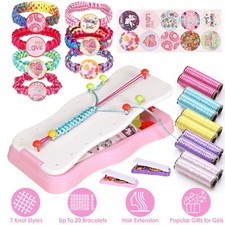 Kids Bracelet Making Kit DIY Arts Crafts Toys Travel Activity Set Birthday Gifts