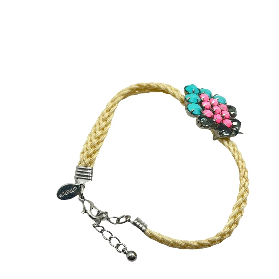 Pulsera Tejida American Eagle Outfitters Mujer Amarillo Plástico Gema Ajustable Foto 3 de 4