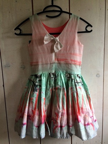 Jottum SEBERG multicolor flamingo dress size 116 / 6 yrs NWT - Picture 2 of 5