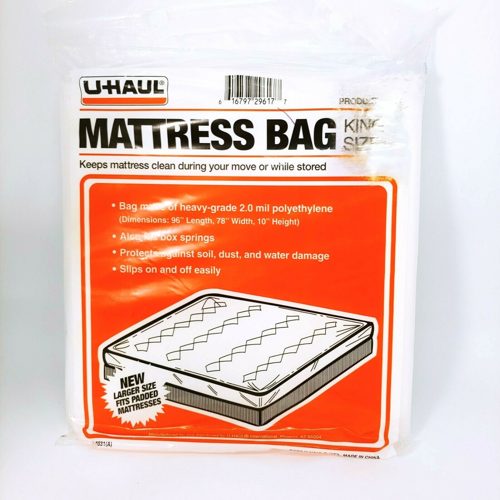 King Size Mattress Protector UHaul Moving Bag Large Size Fits Padded