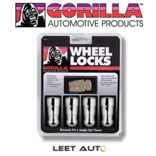 Gorilla Guard Wheel Locks, 14x1.5, Duplex Length, Bulge Acorn, Chrome, 66641
