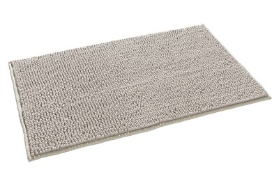casa NOVA CHENILLE Badematte Badvorleger Badteppich Polyester Greige 50 x 80 cm