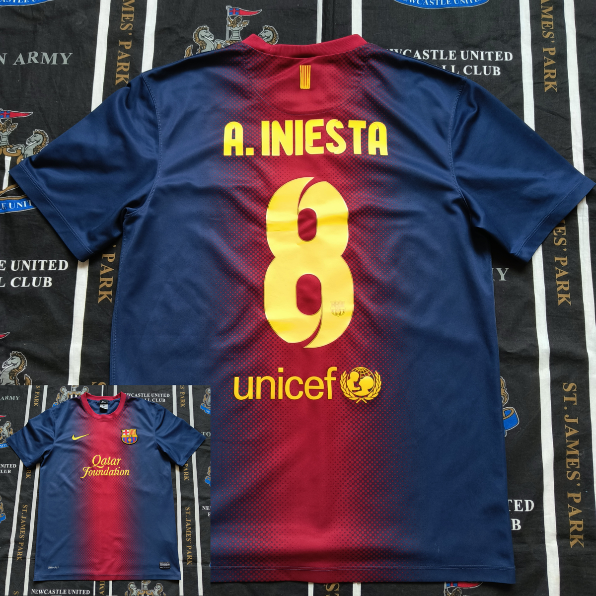 Barcelona 2012 2013 Home Football Shirt Jersey Nike Andres Iniesta