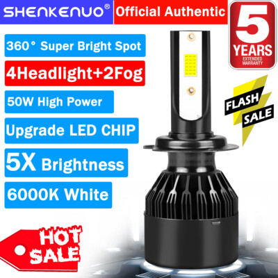 For Kia Sportage 2011-2016 6X LED Combo Headlight Fog Light Bulbs Kit 6000K C9B