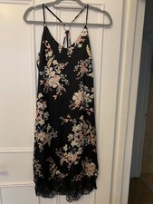Silk Dress Black/floral print 