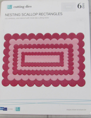 QuicKutz/Lifestyle Crafts Nesting Scallop Rectangles 6 cutting dies DC0163