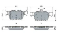Original Bosch brake pad set disc brake 0 986 494 888 for Ford