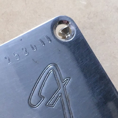 Vintage Spec 1969 Serial Reissue Chrome Fender Made In USA Aged Relic Neck Plate - Picture 7 of 10