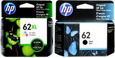 HP 62XL Color / 62 Black Combo.