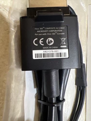 Microsoft Xbox 360 Composive AV Cable Cord X821376-001 - New Sealed OEM - Picture 2 of 3