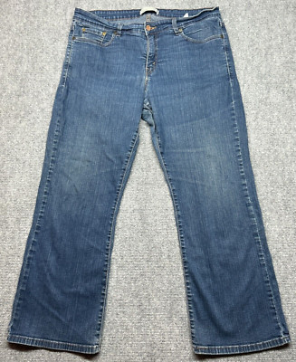 Levis 512 Denim Jeans Womens 18W Short Blue Boot Cut Perfectly Shaping Mid Rise