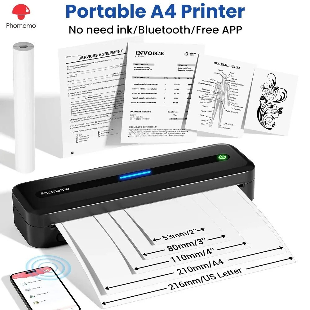 Nouvelle imprimante Portable A4 sans fil M832 pour voyage travail maison sans en