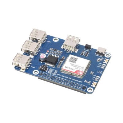 Cat-1/GNSS HAT for RPi 5 Series Base On SIM7670G Module Global Multiple Bands