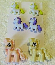 Children Unicorn Stud Earrings  Two My Little Pony Pin Lot