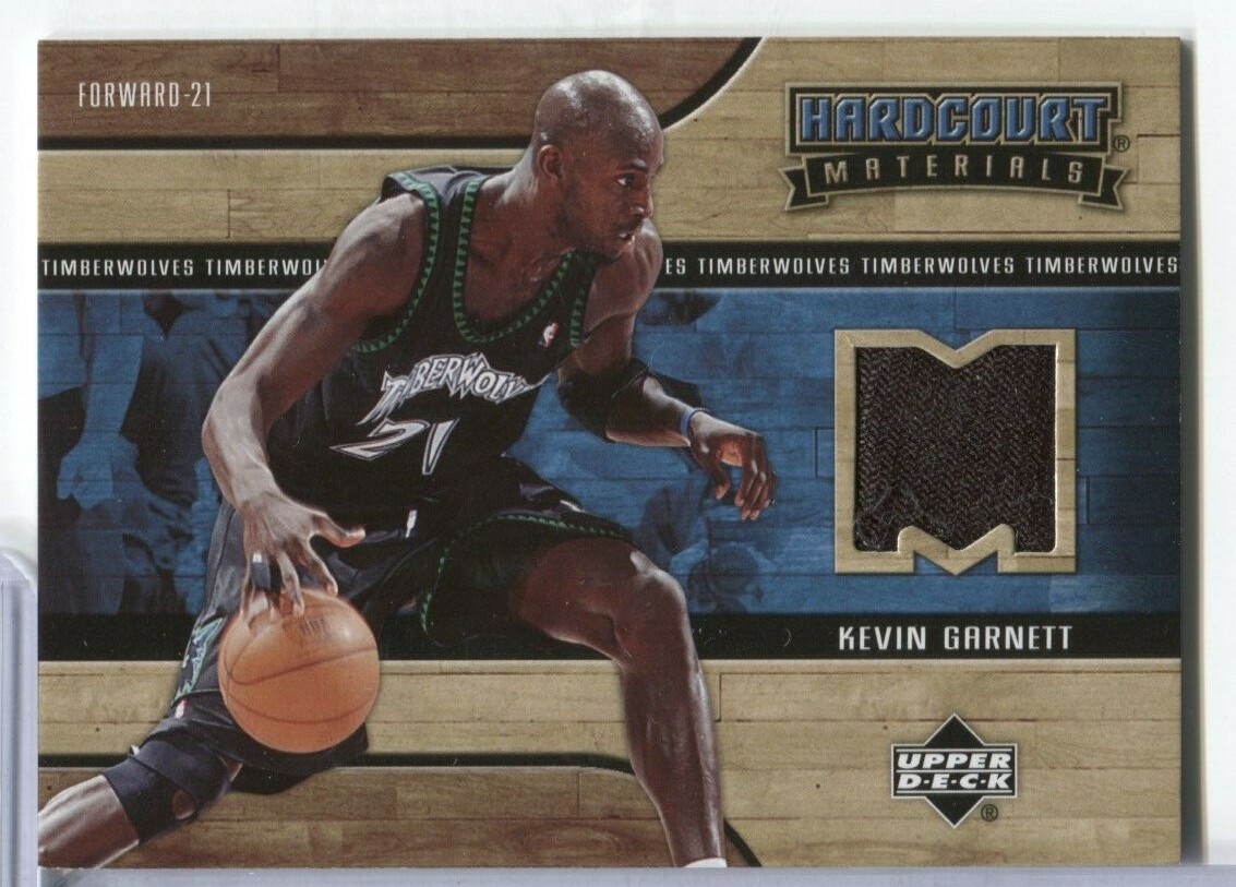 Kevin Garnett Timberwolves Hardcourt Materials Jersey Card UD HM