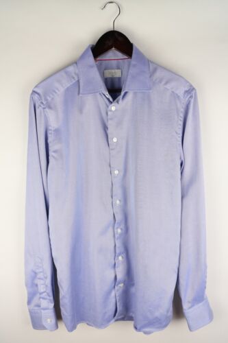 Eton SLIM Men Formal Shirt Blue Cotton 42- 16 1/2 - image 1