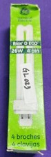 GE 97613 Biax D ECO 26W 4 Pin F26DBX/841/ECO4P P G24q-3 Base CFL Light Bulb -NOS