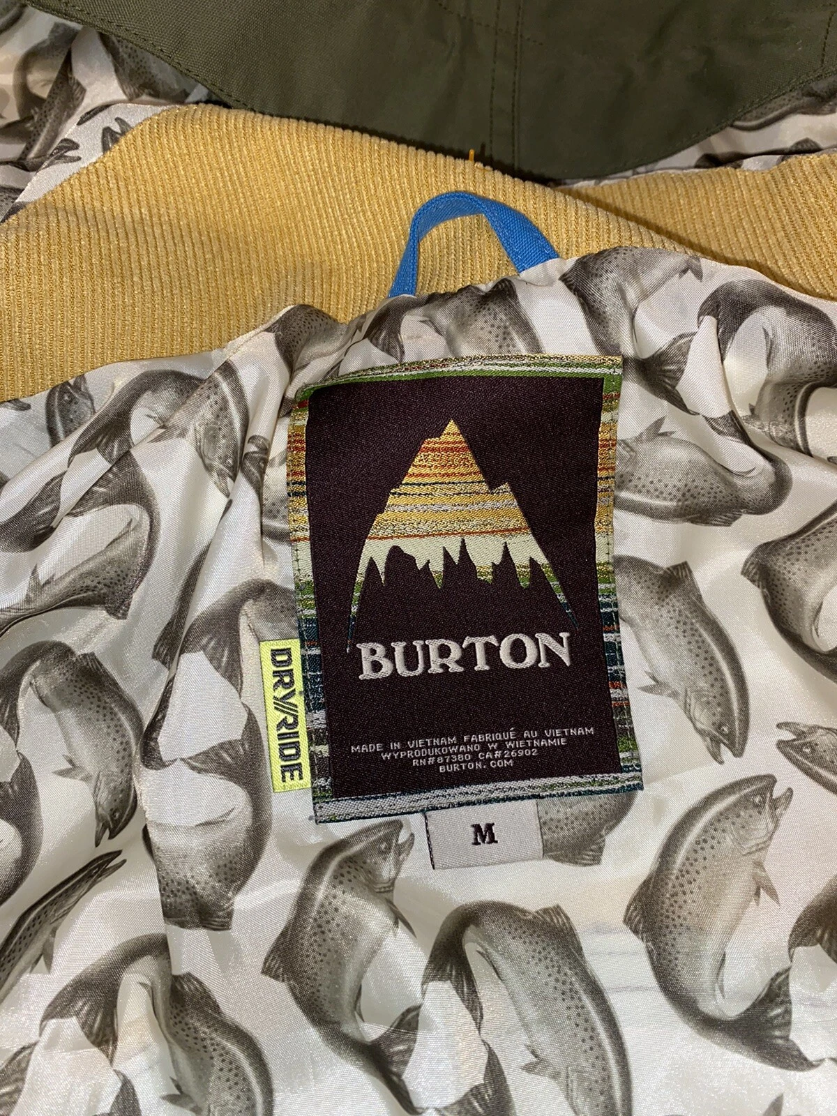 burton dryride thermolite hooded snow boarding ski jacket