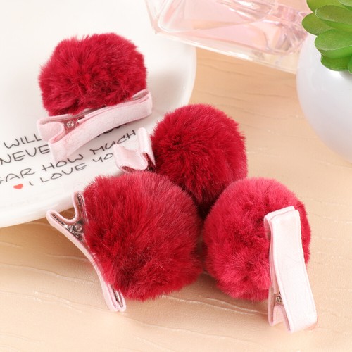4 Pcs Hair Ball Hairpin Child Children's Clips Toddler for Girls Kids - Picture 4 of 11