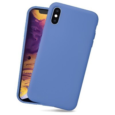Liquid Silicone Gel Rubber Shockproof Case for iPhone Xs Max 6.5'' BLUE