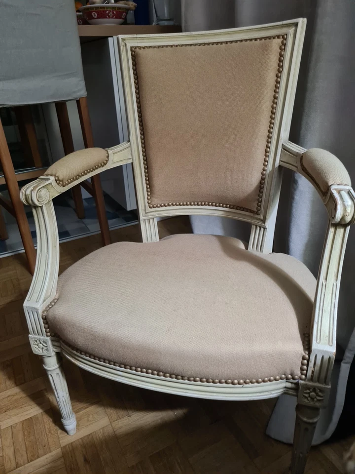 Paire de fauteuils bergère à la reine louis XV  d'epoque? A Définir ? - Photo 4/4