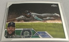 2023 Topps Chrome Baseball J.P. Crawford Seattle Mariners base card #156
