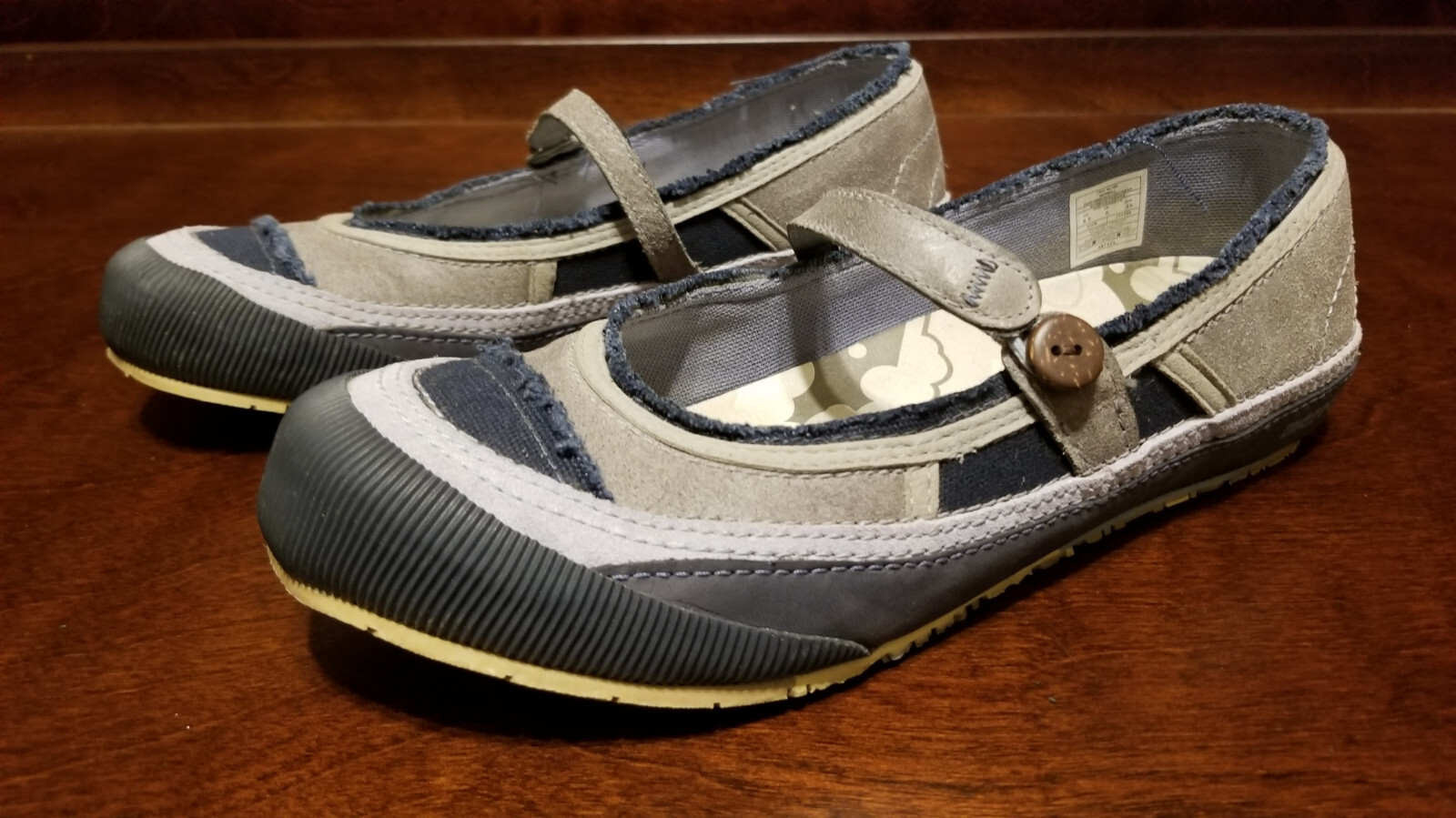 Merrell Donna Cruz Mary Jane Inchiostro Comfort Flats Tessuto grigio taglia: 8 5M