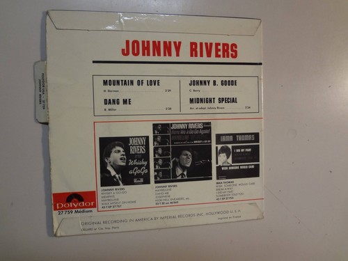 JOHNNY RIVERS: Mountain Of Love +3-France 7" 1964 Polydor Medium 27.759 EP PCV - Picture 2 of 4