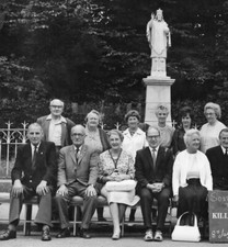 Vintage Photo Killarney Ireland Southdown Tour People Christ King Statue 1966