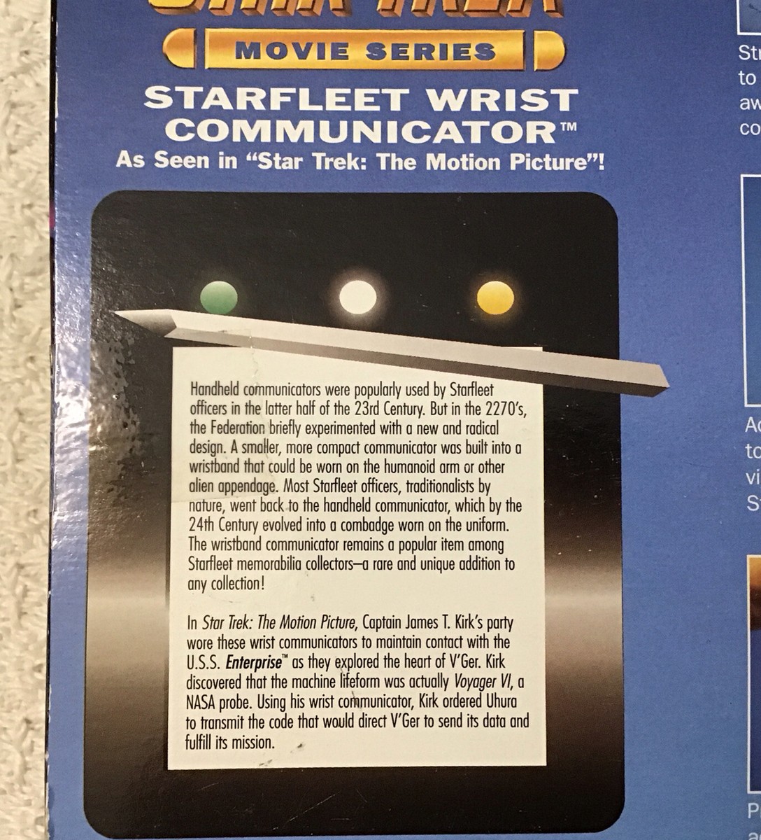 Classic Star Trek 1996 STARFLEET WRIST COMMUNICATOR Movie Series