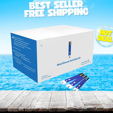 300 Counts Blood Glucose Test Strips, 6 Vials, 50 Pieces Per Vial, No Meter