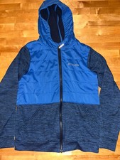 Boys Columbia Zip up Jacket Blue With Hood Size Large