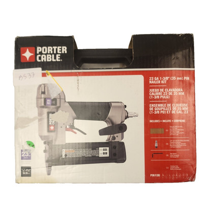 Porter-Cable PIN138 23 Gauge 1-3/8'' Pin Trim Nailer w/ Case Oil-Free Pneumatic