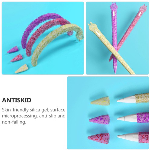 1pc Cartoon Stylus Pen Sleeve Silicone Case Compatible with Apple Pencil 2 - 第 8/12 張圖片
