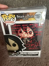 Signed And Quoted Mikasa AOT Funko Pop (with Protective Case!) ⚔️