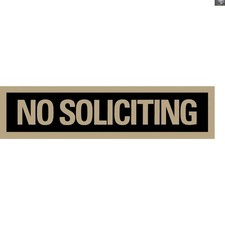 Stylish Self-Stick 'No Soliciting' Sign - Perfect for Home Entryways