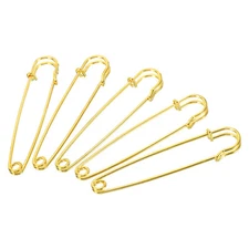 Safety Pins 3.5 Inch Large Metal Sewing Pins Gold Tone 20Pcs