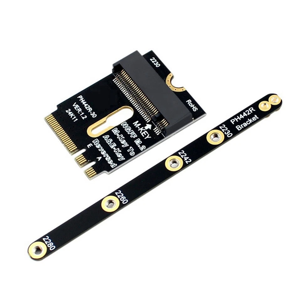 1X(M.2-WLAN-Adapter, M.2-WLAN zu NVMe-SSD-Adapter, PCIe4.0 zu M2 NGFF Key A9349