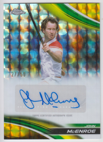John McEnroe [Gold Geometric Refractor] #CA-JME 2025 Topps Chrome Autograph II card