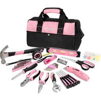 Werkzeug Set 106-Teilig Rosa Werkzeugkoffer Inkl. Tasche 34Cm Geschenk