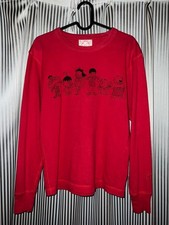 EVISU Men Top Tensai Bakabon Collaboration Long T-Shirt 34 Red JPN Limited VHTF