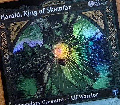 X 1 Harald, King of Skemfar Foil Showcase NM-M Kaldheim 323 MTG Magic