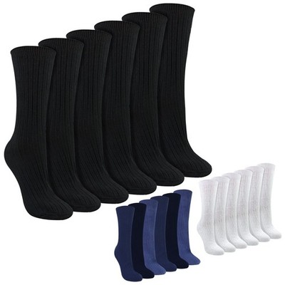 Atmungsaktive Damensocken 100% Baumwolle - 6er Pack weiche Socken