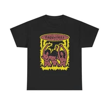 Happiness Graphic T Shirt Unisex Heavy Cotton Tee Gift New