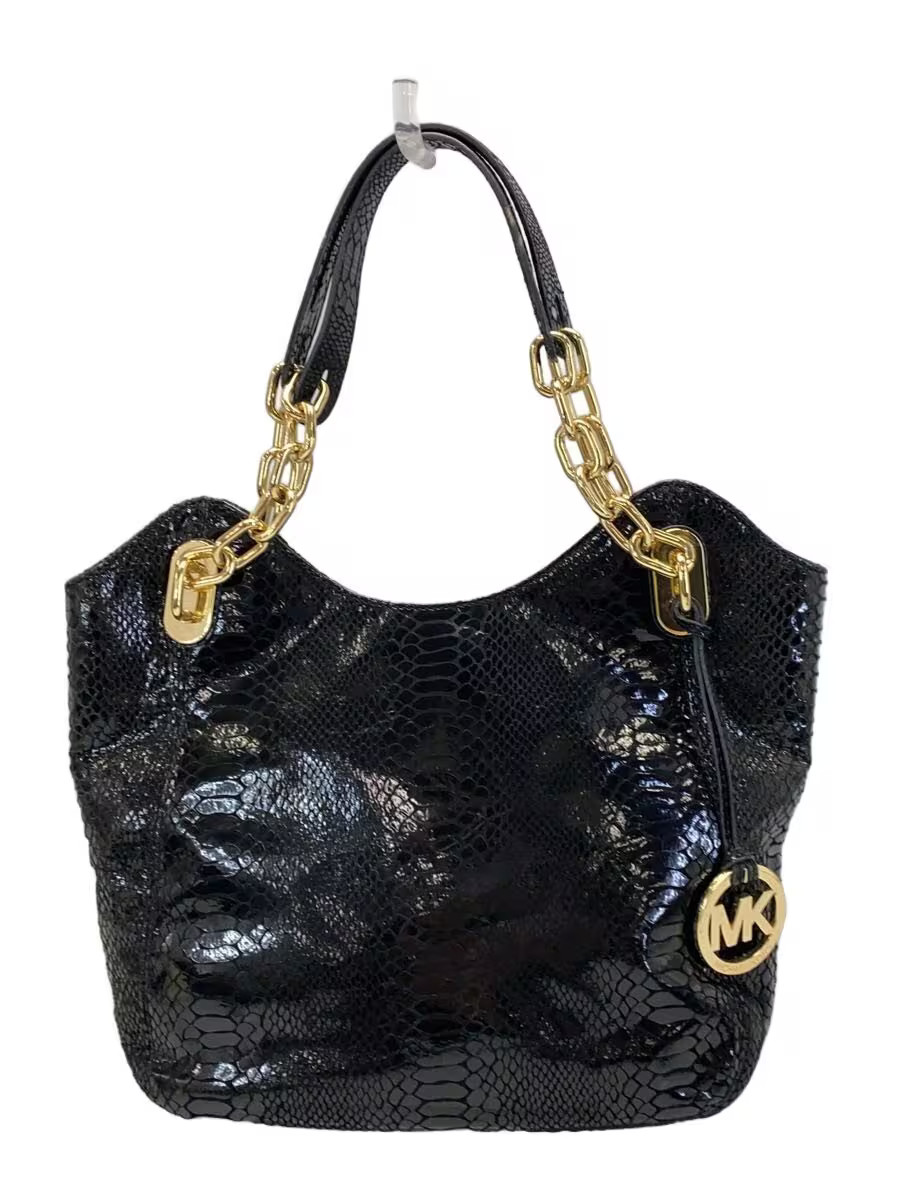 MICHAEL KORS Tote Bag Python Chain Strap Metal Ch… - image 1