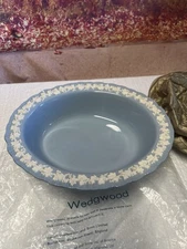 Vintage Wedgwood Queensware Cream on Lavender 9" Oval Vegetable Shell Edged Bowl
