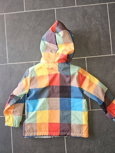 Unisex Boys Girls Check Multi Colour Fleece Lined Jacket 4 Years Vgc - Picture 4 of 4