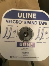 Uline Tape Individual Strips Loop Black 2” x 75' 11715 